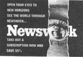 глаз в рекламе Newsweek